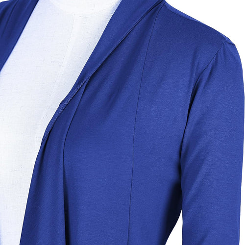 Load image into Gallery viewer, Women&#39;S Drape Front Open Cardigan Long Sleeve Irregular Hem
