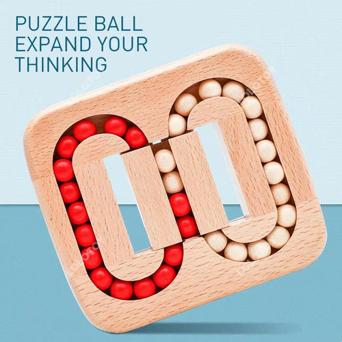 Load image into Gallery viewer, Wooden Puzzle Ball Toys Luban Lock for Children Educational Early Education Rolling Magical Bean Cube Balls
