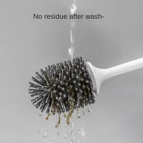 Load image into Gallery viewer, TPR Silicone Head Toilet Brush Wall Mounted Cleaning Brush Long Handle Toilet Brush Bathroom Accessories Sets Tools
