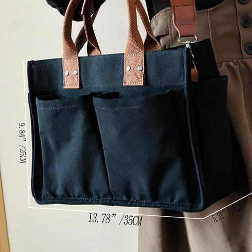 Load image into Gallery viewer, Large Capacity with Removable Bottom Canvas Tote Bag

