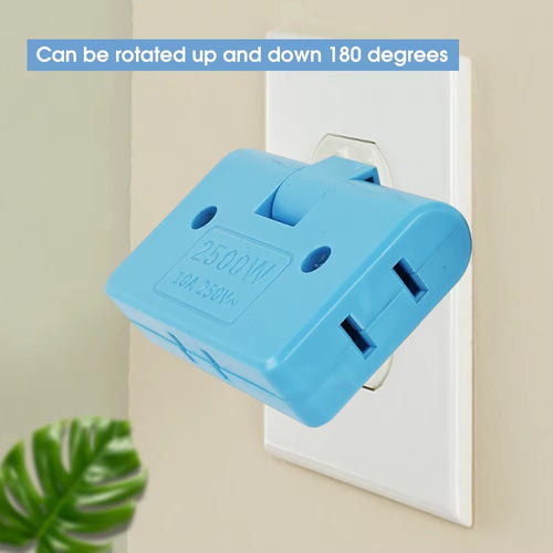Load image into Gallery viewer, 3-Port Rotatable US Plug Adapter – Compact Power, Anywhere You Go
