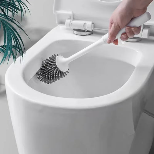 Load image into Gallery viewer, TPR Silicone Head Toilet Brush Wall Mounted Cleaning Brush Long Handle Toilet Brush Bathroom Accessories Sets Tools
