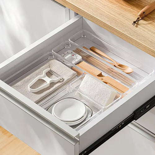 Load image into Gallery viewer, ClearNest Organizer – Transparent Anti-Scratch Drawer Storage Box for Cosmetics, Office &amp; Home
