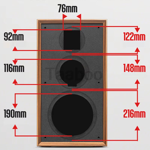 Load image into Gallery viewer, 8 Inch Three-Way Labyrinth Speaker Empty Box Bookshelf Speaker Home Speaker DIY Hifi Audio Wooden Handmade Box Passive Speaker
