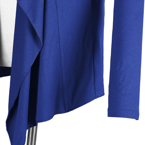 Load image into Gallery viewer, Women&#39;S Drape Front Open Cardigan Long Sleeve Irregular Hem
