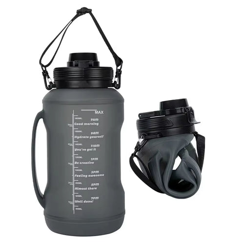 Load image into Gallery viewer, HydraFlex™ 2L Foldable Silicone Water Bottle – Ultimate Sports &amp; Outdoor Hydration
