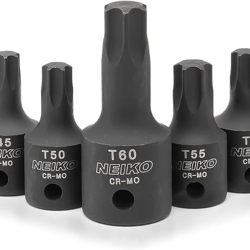 Load image into Gallery viewer, 10281B Impact Torx Bit Socket Set 13 Piece 6 Point Star Sockets Heavy Duty Impact Grade Cr-Mo T10 to T60 High Impact ABS Blow Molded Storage Case
