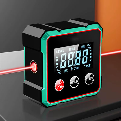 Load image into Gallery viewer, AngleMaster 360° Digital Protractor – Magnetic Laser Angle Finder with LCD Display &amp; Inclinometer
