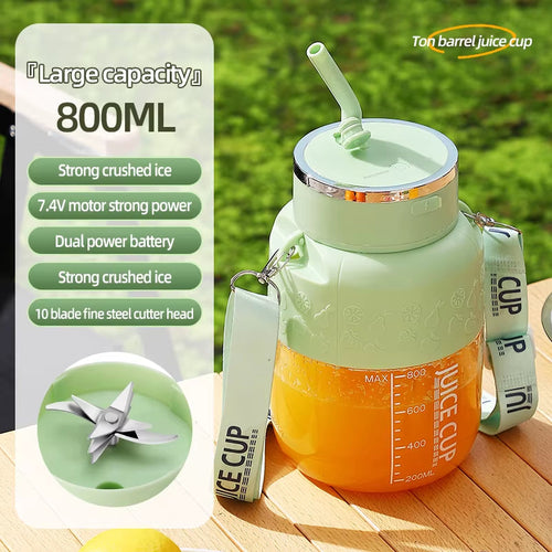 Load image into Gallery viewer, Sports Cup 800Ml Electric Fruit Juicer Portable Home USB Rechargeable Bucket Juicing Cup Mixer for Shakes and Smoothies
