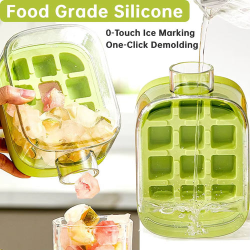 Load image into Gallery viewer, ChillSip Bottle Set – Stylish Water Bottle with Straw &amp; Zero-Contact Ice Cube Tray
