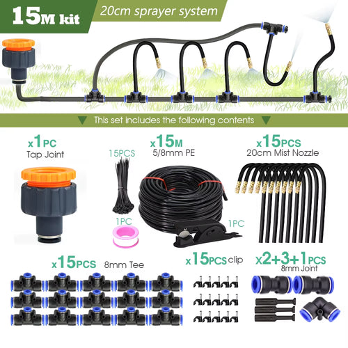 Load image into Gallery viewer, DIY 30M-5M Universal Sprayer Kit – Patio Misting &amp; Cooling System for Garden Irrigation
