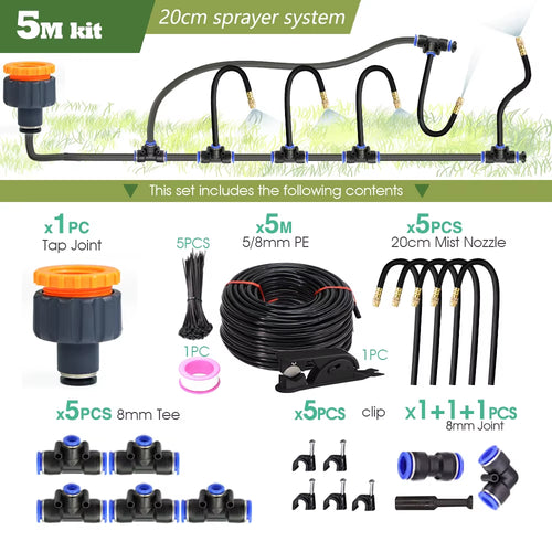 Load image into Gallery viewer, DIY 30M-5M Universal Sprayer Kit – Patio Misting &amp; Cooling System for Garden Irrigation
