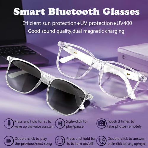 Load image into Gallery viewer, SoundSight Smart Glasses – Bluetooth Sunglasses with Built-In Earphones, UV400 Polarized Lenses &amp; Hands-Free Calling
