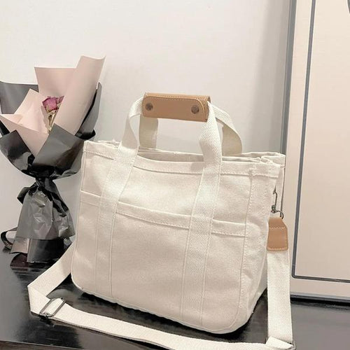 Load image into Gallery viewer, Large Capacity with Removable Bottom Canvas Tote Bag
