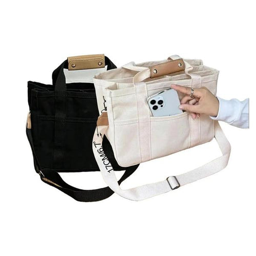 Load image into Gallery viewer, Large Capacity with Removable Bottom Canvas Tote Bag
