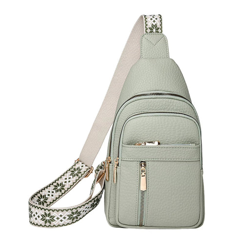 Load image into Gallery viewer, Fashion Casual Chest Bag High Quality Shoulder Bags Women Crossbody Bags Pu Leather Waterproof Messenger Bag for Travel Cycling
