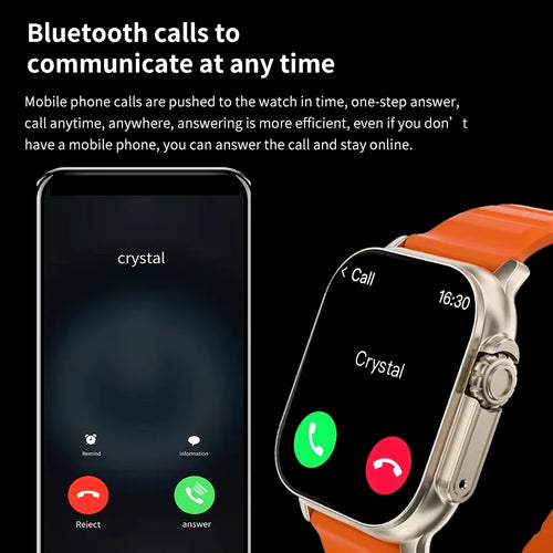 Load image into Gallery viewer, T900Ultra Smartwatch Bluetooth Talk Smartwatch Message Alert Heart Rate Monitor Sports Watch for Android IOS Men Women

