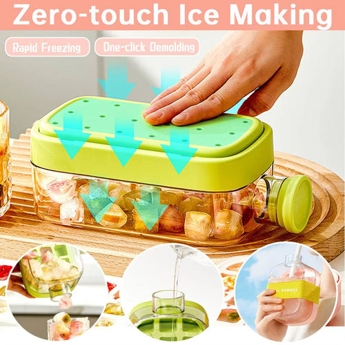 Load image into Gallery viewer, ChillSip Bottle Set – Stylish Water Bottle with Straw &amp; Zero-Contact Ice Cube Tray
