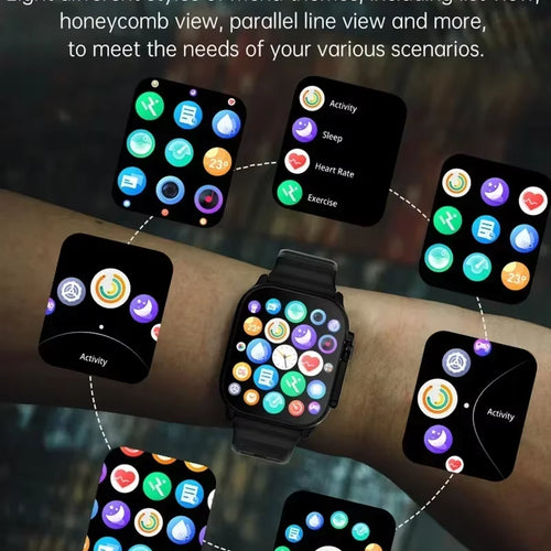 Load image into Gallery viewer, T900Ultra Smartwatch Bluetooth Talk Smartwatch Message Alert Heart Rate Monitor Sports Watch for Android IOS Men Women
