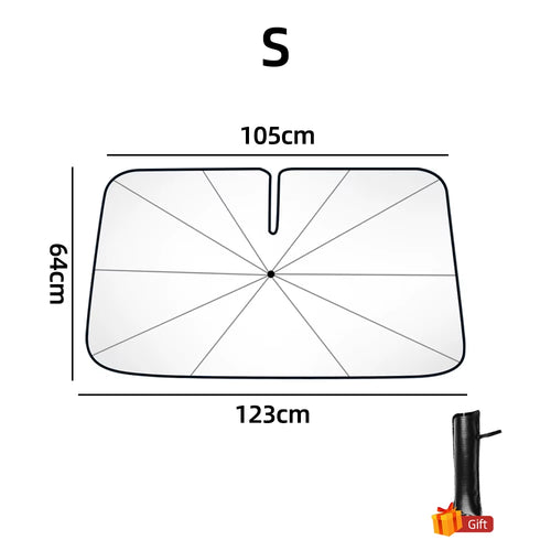 Load image into Gallery viewer, SunShield 360 – Rotatable Umbrella-Style Car Windshield Sunshade with UV &amp; Heat Protection
