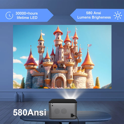 Load image into Gallery viewer, Android 11 4K Smart Projector 580ANSI 1920*1080P Full HD Wifi6 BT5.0 Allwinner H713 Voice Control Home Cinema Theater
