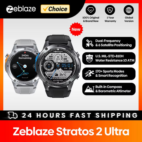 Load image into Gallery viewer, New  Stratos 2 Ultra GPS Smart Watch Built-In Compass Barometric Altimeter Dual-Band GNSS Voice Calling Smartwatch 10 ATM
