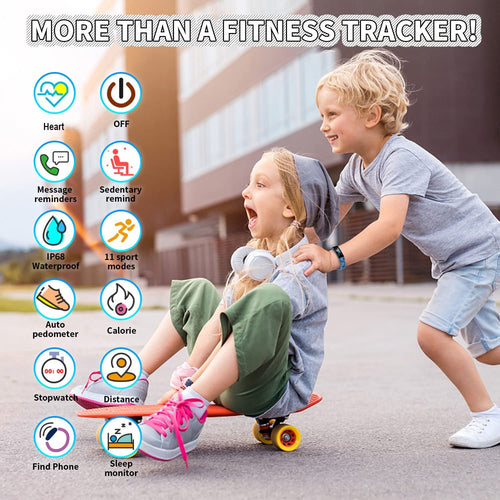 Load image into Gallery viewer, Kids Watch Fitness Tracker, Fitness Watches for Kids, Activity Tracker with Pedometers, Stopwatch, IP68 Waterproof, 11 Sport Modes Smart Watch for Kids Age 6-16 Years Old
