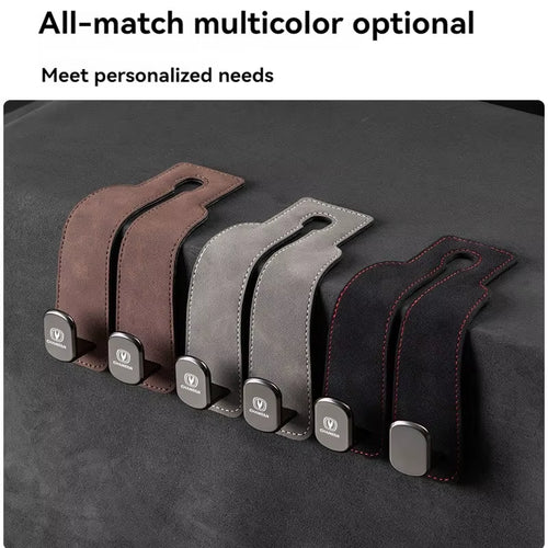 Load image into Gallery viewer, Luxury Suede Double Hook Organizer – Premium Rear Seat Backrest Hook for Changan CS Series &amp; Eado
