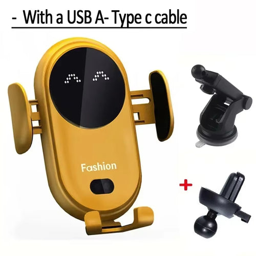 Load image into Gallery viewer, AutoGrip Wireless Car Charger – Infrared Sensor Mount &amp; Fast Charging Stand for iPhone &amp; Samsung
