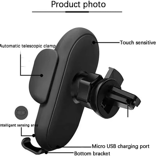 Load image into Gallery viewer, AutoGrip Wireless Car Charger – Infrared Sensor Mount &amp; Fast Charging Stand for iPhone &amp; Samsung
