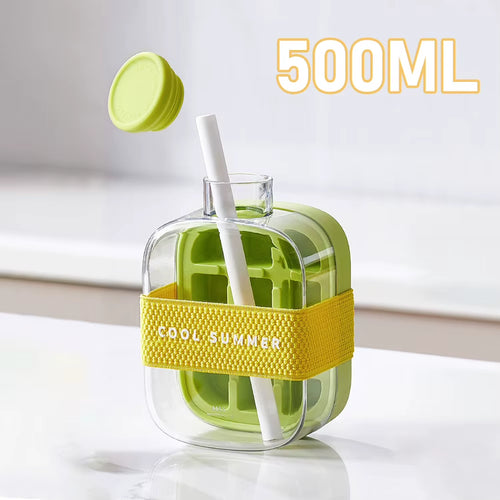 Load image into Gallery viewer, ChillSip Bottle Set – Stylish Water Bottle with Straw &amp; Zero-Contact Ice Cube Tray
