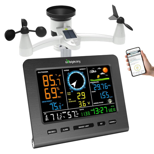 Load image into Gallery viewer, SmartWeather Pro™ – WiFi Wireless Indoor &amp; Outdoor Weather Station with Rain, Wind &amp; Temp Monitoring

