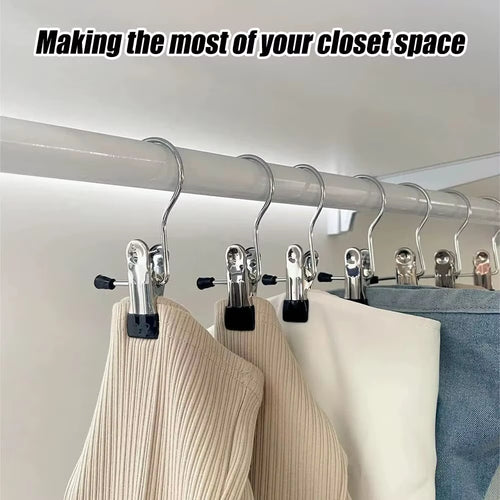 Load image into Gallery viewer, SpaceSaver 360° Rotating Boot Hanger – Portable &amp; Space-Saving Stainless Steel Clip for Closet &amp; Travel
