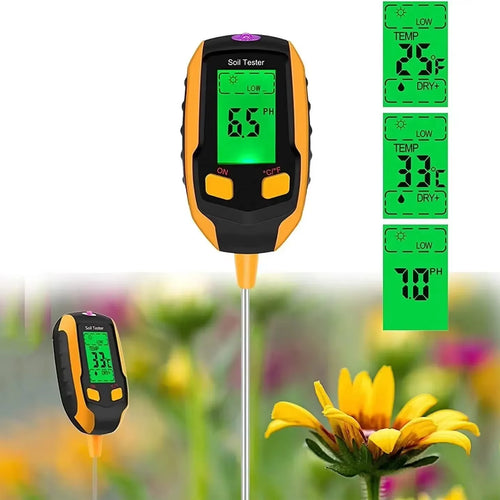 Load image into Gallery viewer, SmartGrow 4-in-1 Digital Soil Meter – Moisture, pH, Temperature &amp; Sunlight Intensity for Perfect Plant Care
