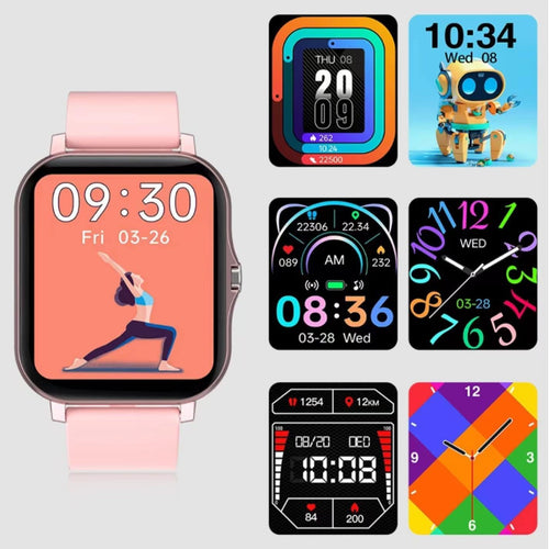 Load image into Gallery viewer, Smart Fitness Tracker Watch for Android/Ios - IP68, Heart Rate/Blood Oxygen/Sleep Monitoring, 8 Sports Modes, Breath Training, Weather Updates - 1.69-Inch Display for Men and Women (Rose Gold)
