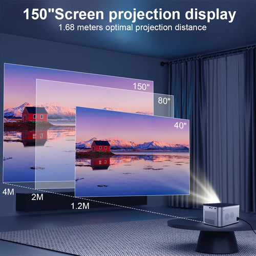Load image into Gallery viewer, Android 11 4K Smart Projector 580ANSI 1920*1080P Full HD Wifi6 BT5.0 Allwinner H713 Voice Control Home Cinema Theater
