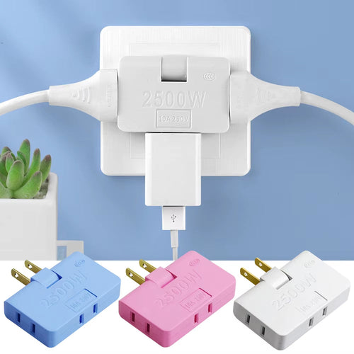 Load image into Gallery viewer, 3 Port 180 Degree Rotatable US Plug Socket Converter US Extension Plug Multi-Plug Portable Electrical Plugs Travel Power Adapter
