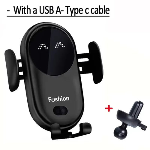 Load image into Gallery viewer, AutoGrip Wireless Car Charger – Infrared Sensor Mount &amp; Fast Charging Stand for iPhone &amp; Samsung
