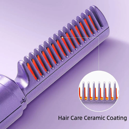 Load image into Gallery viewer, GlamWave Pro – Portable Wireless Heated Hair Straightener &amp; Curler Brush
