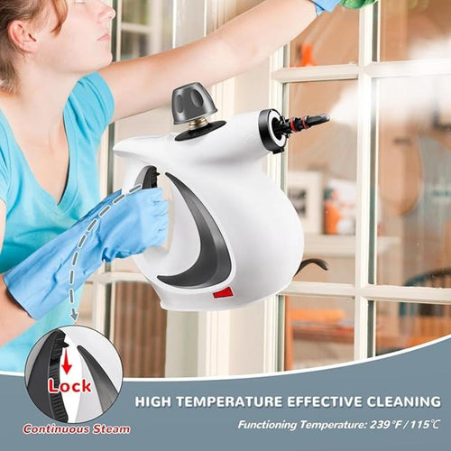 Load image into Gallery viewer, Pressurized Handheld Steam Cleaner &amp; Rechargeable Spin Scrubber
