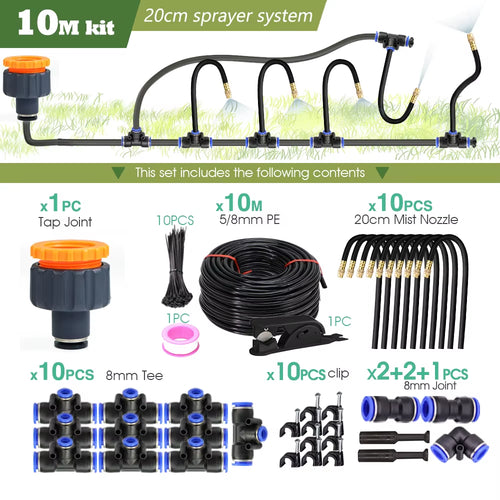 Load image into Gallery viewer, DIY 30M-5M Universal Sprayer Kit – Patio Misting &amp; Cooling System for Garden Irrigation
