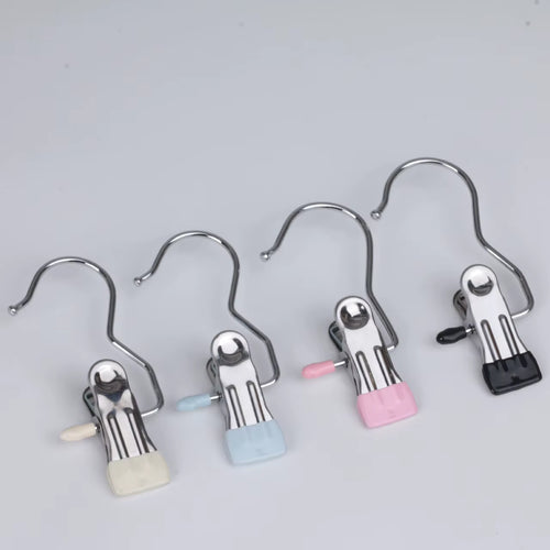 Load image into Gallery viewer, SpaceSaver 360° Rotating Boot Hanger – Portable &amp; Space-Saving Stainless Steel Clip for Closet &amp; Travel
