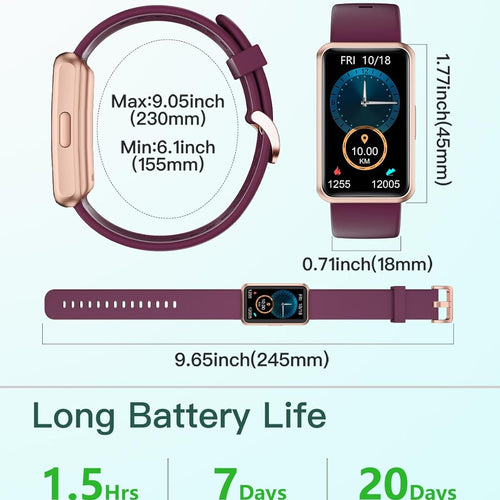 Load image into Gallery viewer, Fitness Tracker No Bluetooth No APP No Phone Needed, Fitness Watch for Men Women Parents IP68 Waterproof with Full Touch Screen Steps Calories Counter Sleep Tracker Alarm Clocks (Purple)

