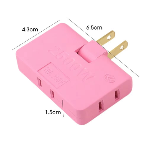 Load image into Gallery viewer, 3-Port Rotatable US Plug Adapter – Compact Power, Anywhere You Go
