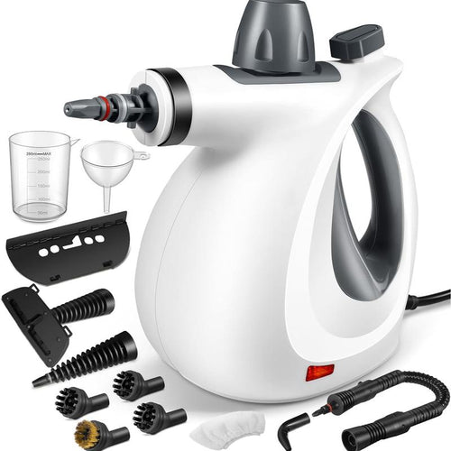 Load image into Gallery viewer, Pressurized Handheld Steam Cleaner &amp; Rechargeable Spin Scrubber
