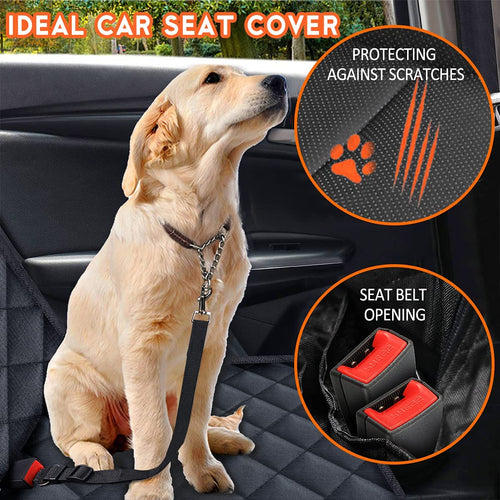 Load image into Gallery viewer, Dog Car Seat Cover, Back Seat Cover for Dogs Pet Car Seat Protector Waterproof Bench Car Seat Cover, Non-Slip Reat Seat Cover Fits Middle Armrest for Most Cars Trucks Suvs - Black
