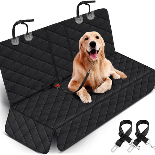 Load image into Gallery viewer, Dog Car Seat Cover, Back Seat Cover for Dogs Pet Car Seat Protector Waterproof Bench Car Seat Cover, Non-Slip Reat Seat Cover Fits Middle Armrest for Most Cars Trucks Suvs - Black
