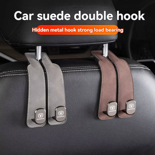 Load image into Gallery viewer, Luxury Suede Double Hook Organizer – Premium Rear Seat Backrest Hook for Changan CS Series &amp; Eado
