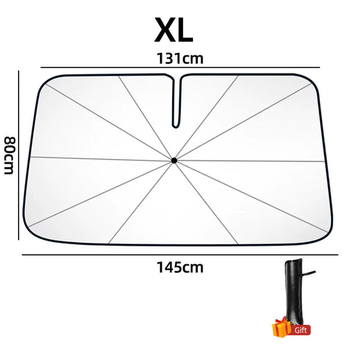Load image into Gallery viewer, Newest Car Windshield Sunshade Umbrella with 360°Rotation Bendable Handle Front Window Sun Shade UV Protection Heat Insulation
