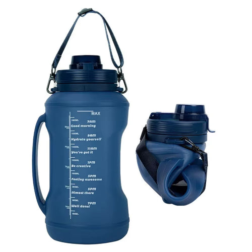 Load image into Gallery viewer, HydraFlex™ 2L Foldable Silicone Water Bottle – Ultimate Sports &amp; Outdoor Hydration
